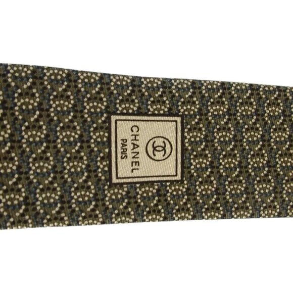 995145AP (S1) Chanel Tie Green Silk - Picture 9 of 11